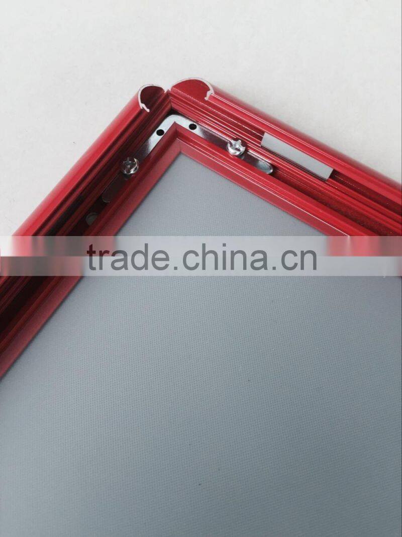 Advertising aluminum wall hanged photo frame red poster frame moulding