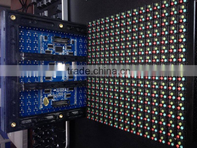 10mm outdoor anti-water 160*160mm 16*16 pixel high brightness video 1/4scan hub 75 full color dip led display p10 led module