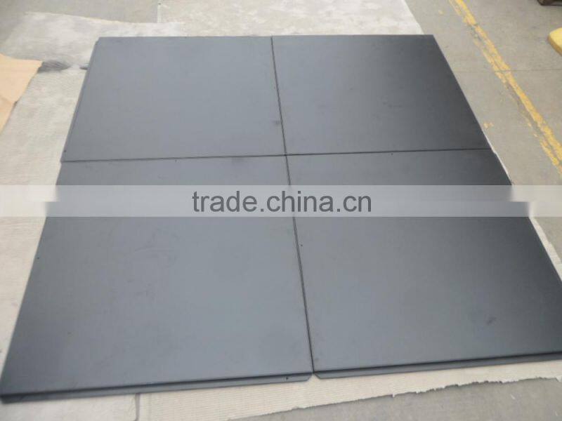 Natural teak wooden dance floor with gold anodized aluminum trim