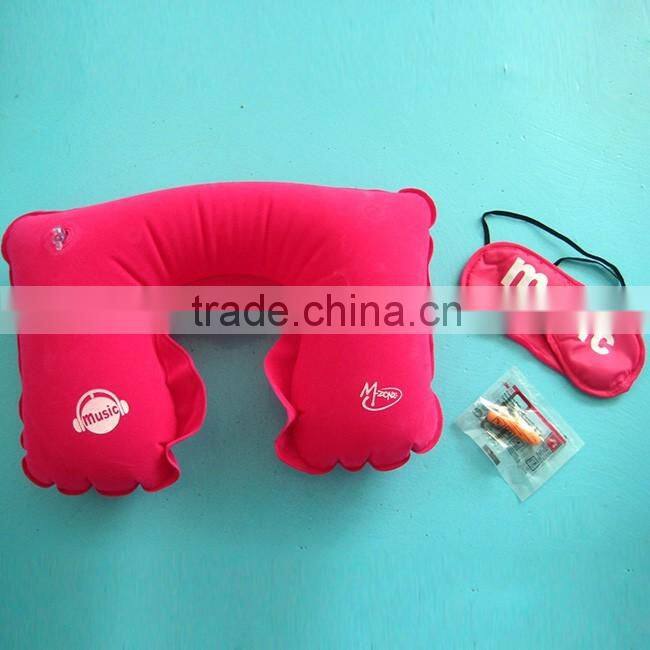 car seat neck support pillow,pink inflatable neck pillow set for advertising