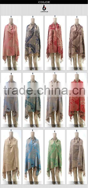 fashion ladies pashmina jacquard shawl