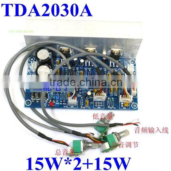 TDA2030A Speaker Power Amplifier module Sound Standard 2.1-Channel 2*15w+15w AC12V with volume potentiometer plate amplifier