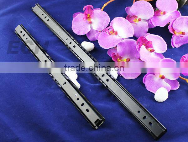 DSE-8561 2 fold steel black metal drawer slide rail