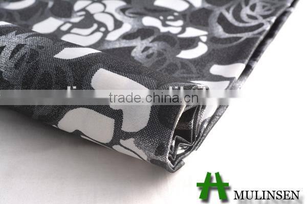 Mulinsen 100 polyest satin with twist hot stamping foil recycle polyest fabric