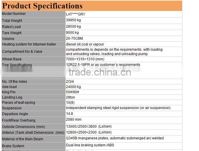 New fuel tanker, 4000L-6000L oil fuel tanker semi trailer