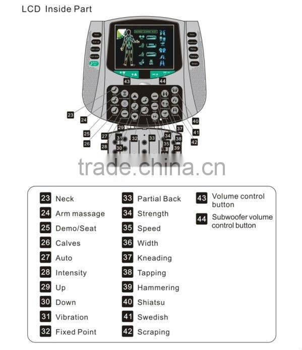 Electric shiatsu 3d full body massage chair SK-808C-A