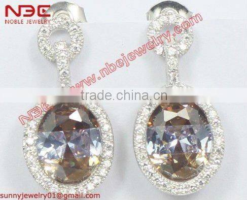 Fashion cheap 925 silver hook earrings jewelry,low price good quality cz jewellery,AAA grade cubic zirconia silver drop earrings