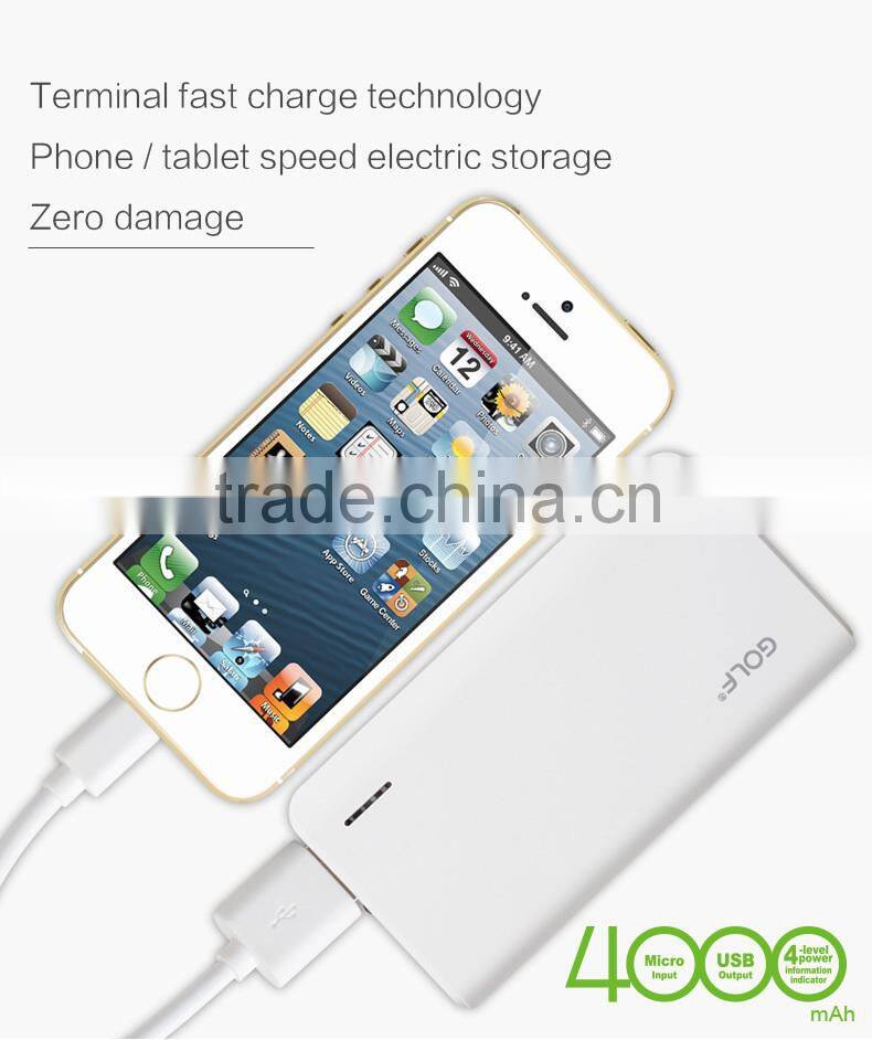 Mosaic Finishing design Power Bank 4000mAh Capacity with Lithium ion Battery For USB charging