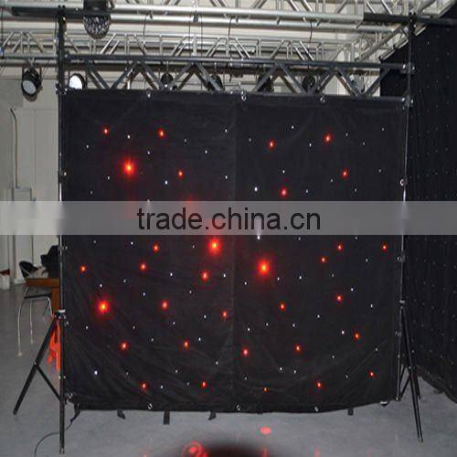 5mm high brightness leds starcloth curtain lightwith black fireproof cloth