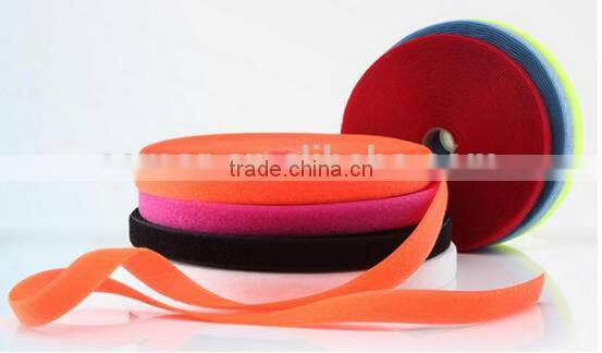Colored hook and loop tape straps