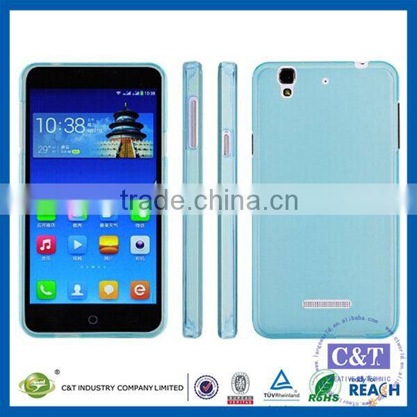 C&T Ultra-thin Back Cover Clear Plain Clear TPU Rubber Skin Case for Coolpad Dashen F2