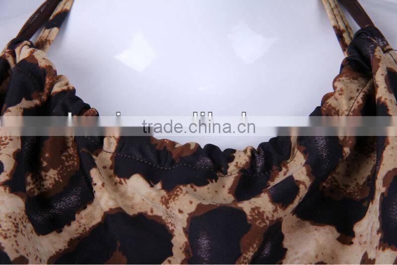 Domi sex image photos bikini sets with leopard printed and ruffled dress girls bikini and beachwear