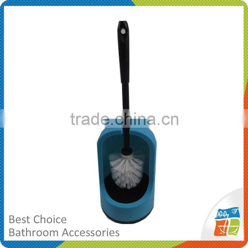 Blue Stripe Animal Toilet Brush With Holder