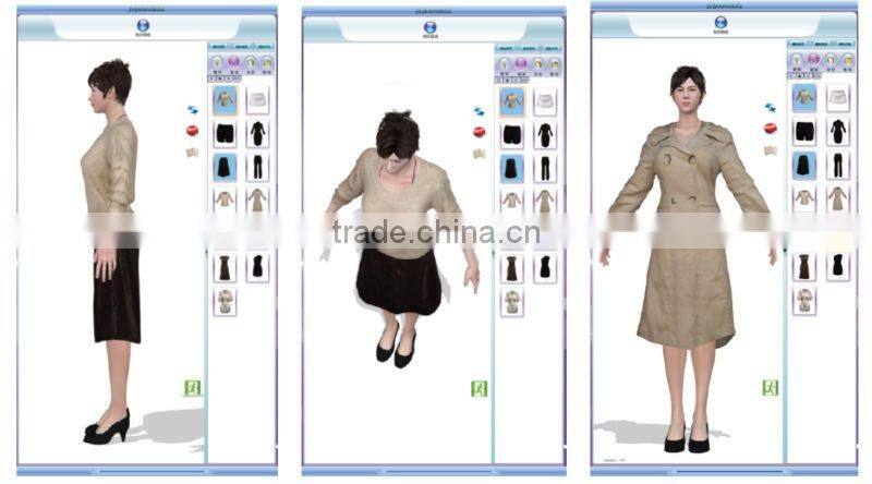Best price 3D fitting room system for fashion show