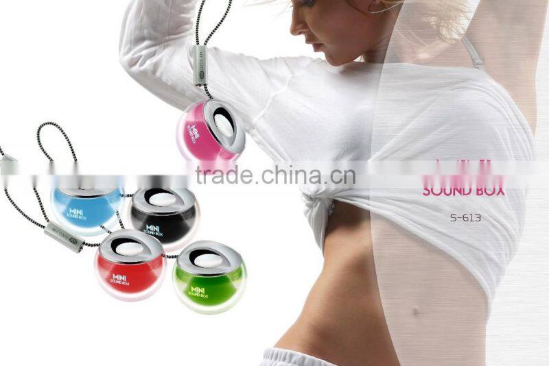 Mini crystal plastic colorful bluetooth speaker with strip