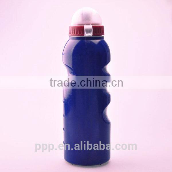Plastic sports water bottle with nozzle