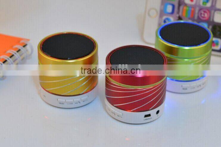 LED Color Light Loudspeaker Wireless Mini Portable Bluetooth Speaker 2015 With Hand-free Called With TF Card