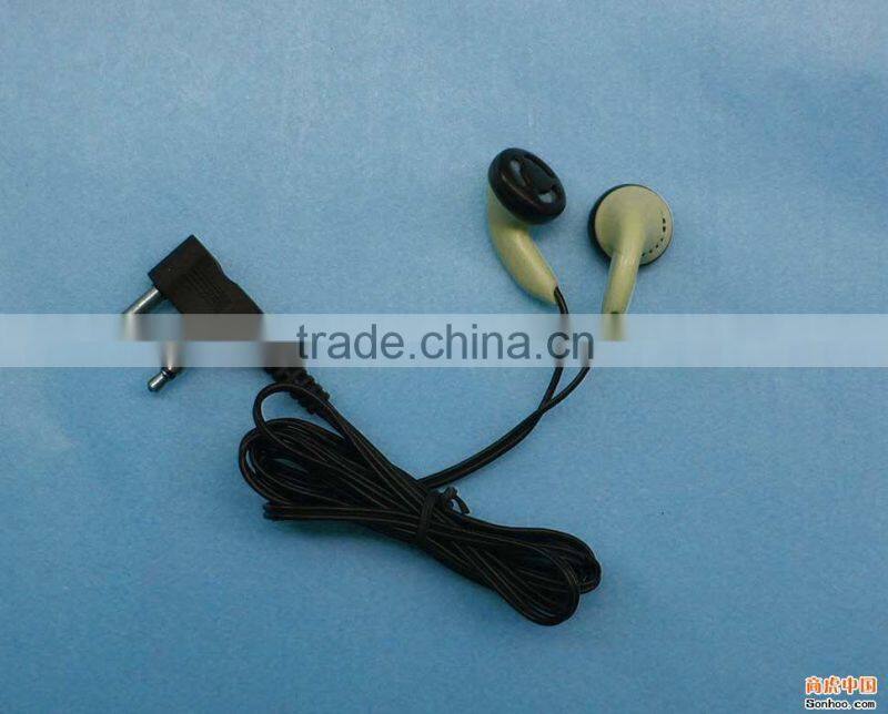 2016 New design portable cheap airline earphone disposable earhook