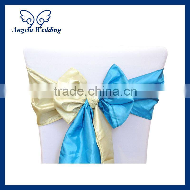 SH013B cheap wedding polyester coral organza chair sash