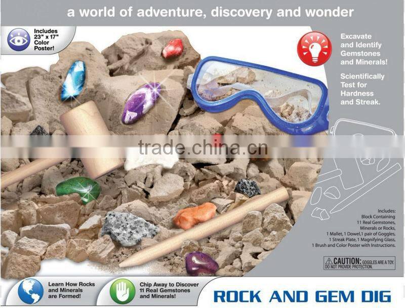 Dig and discover natural crystal,Rock kit toys