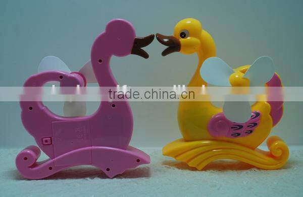 2015 cute Swan Deign New Supper cooling Mini USB/Battery Operated Fan at factory price