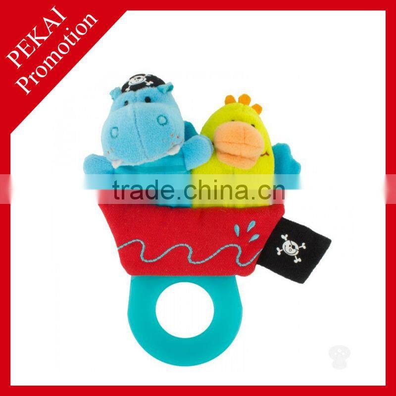 Baby plush bear hand rattle toy, baby rattle baby toys