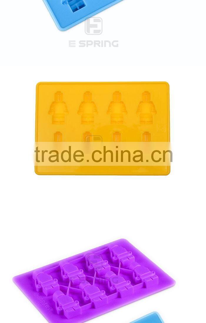 Square Toy Brick Shape Silicone Ice Cube & Robot Ice Tray Mould Cake Chocolate Mold