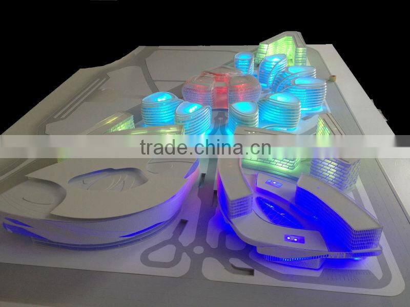 Miniature Architectural model with beautiful LED lights from China