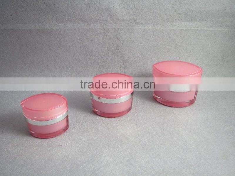 white color cosmetics empty cream jar for shine face cream