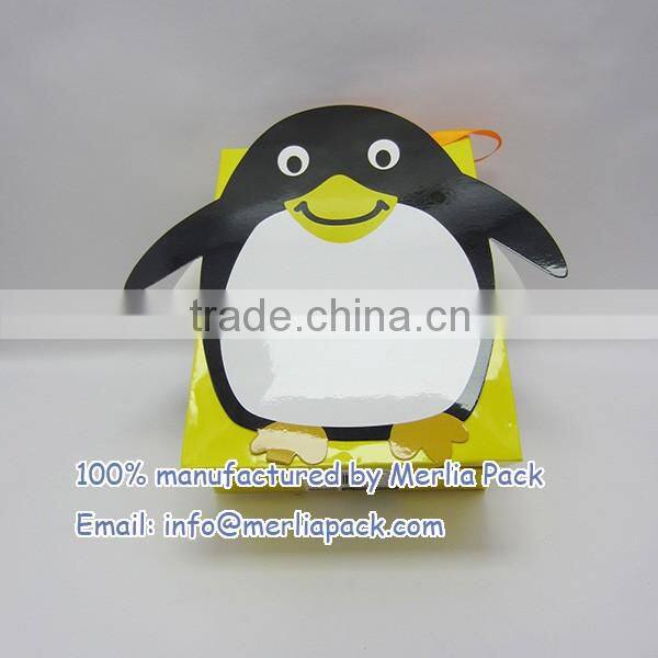 Penguins Cartoon Christmas Paper Bags Present Kids Birthday Party Jumbo Bags