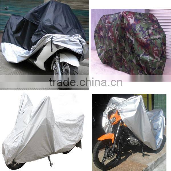2015 both color silver coating waterproof wholesale Motorcycle Cover