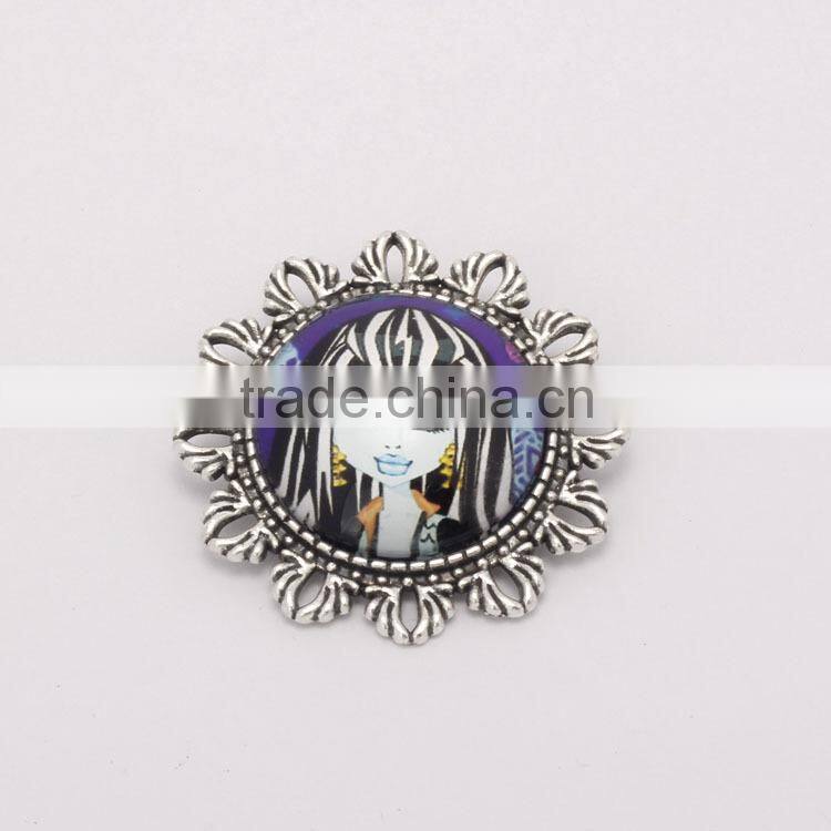 China wholesale brooch silver plated fairy spirit crystal brooch pins jewelry fashion factory