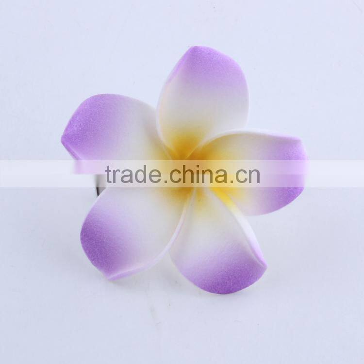 Elegant Hawaiian Foam Frangipani Plumeria Flower Hair Clips