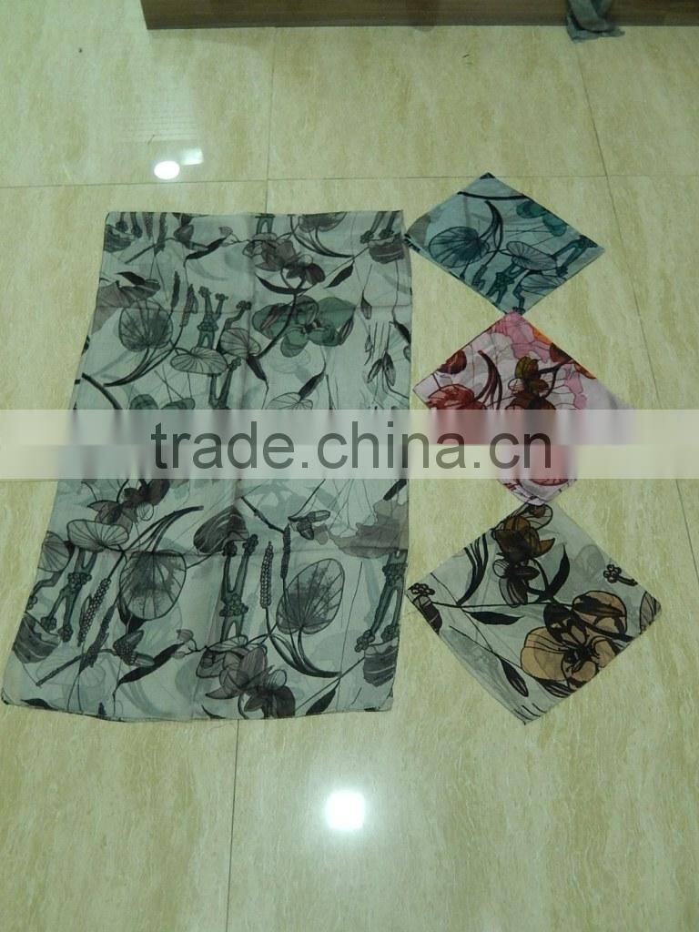 fancy silk printed scarf 2016-2017