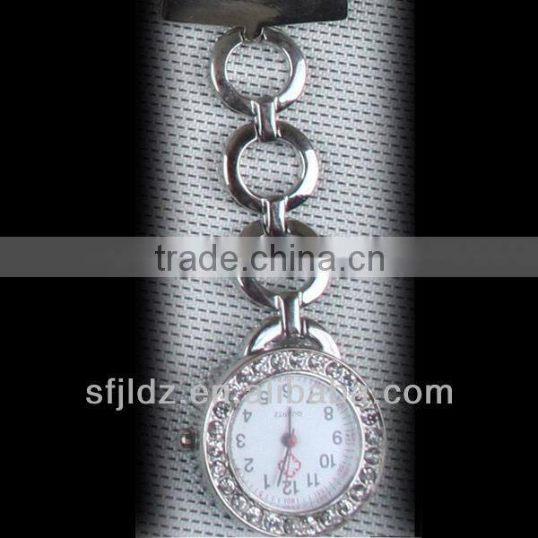 Quartz pin alloy diamond hanging nurse watch mechanic watch
