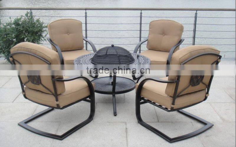 cast aluminum firepit outdoor firepit cast aluminum furniture picnic table & chair