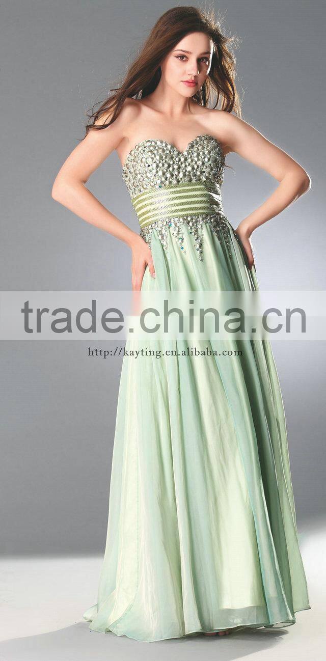 Beautiful Simple Guangzhou Turquoise Wedding Dress Imported From China