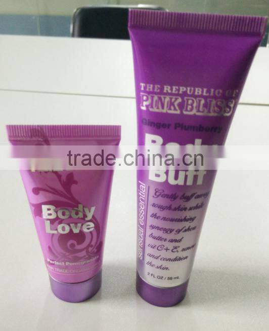 Cheap special D30 purple offset printing body lotion plastic tube