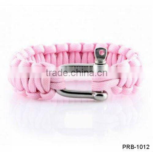 Handmade 550 Survival cord Bracelet Stainless steel Buckle PRB-1009