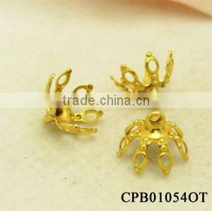 Wholesale Prong Bell Brass Bead Caps DIY Jewelry Findings