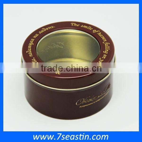 clear pvc window custom watch tin box