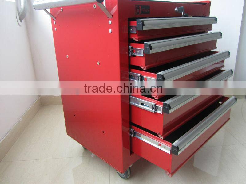 Five Drawers Stainless Steel Tool Chest Roller Cabinet