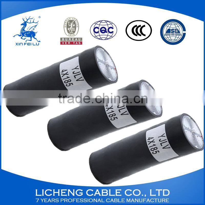 Popular lower voltage Copper conductor XLPE insulated PVC sheathed power cable YJLV