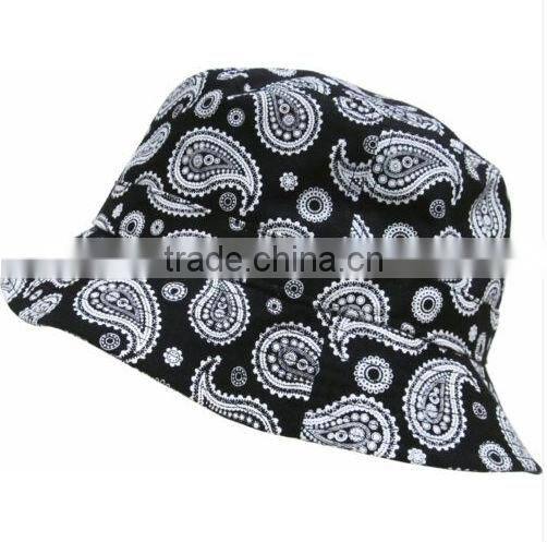 Bucket Hat Paisley Hunting Fishing Outdoor Cap Unisex 100% Cotton bucket hat