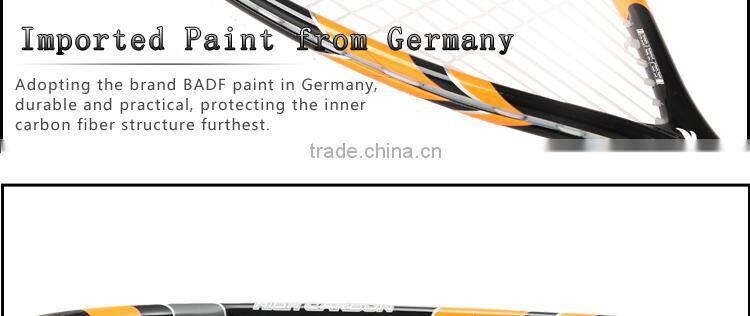 FANGCAN Darkness 7 H.M. Graphite Ultralight Squash Racket With String and Cover Yellow