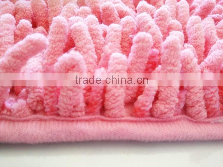 custom fanny fluffy chenille bath mat