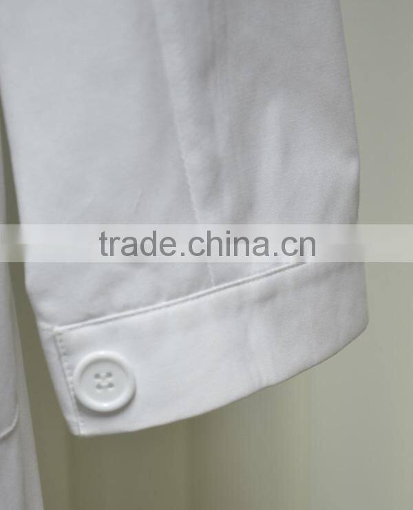 Hot selled 100% cotton white doctor coat