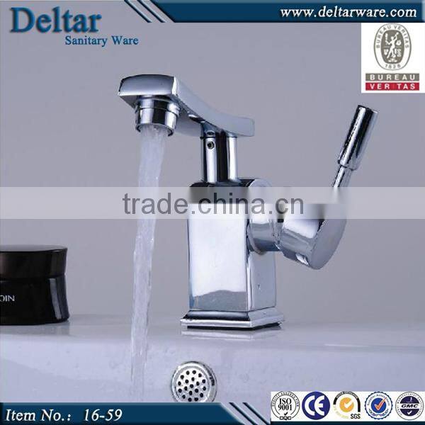 golden water mixer for bathroom, white marble Waterfall Bathroom Basin Mixer/faucet