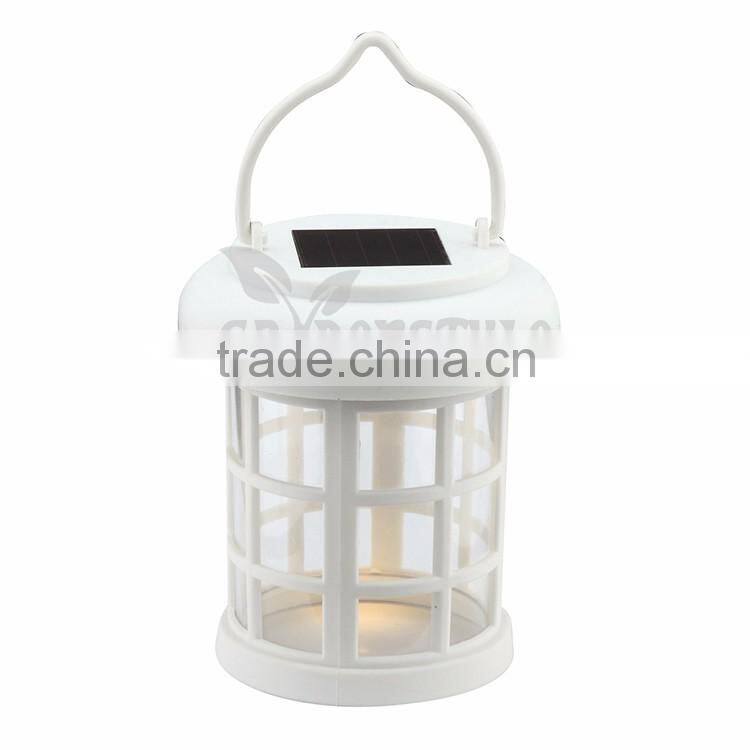 Item No.66282 plastic solar led lantern white black green ningbo china solar outdoor hanging light
