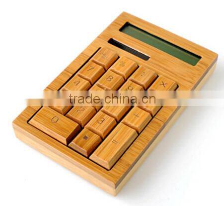 Manufacturer Promotional with cheap price Bamboo Calculator and pen for student/businese/school/pregnancy